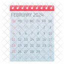 February Feb Calendar Icon