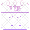 11 February 11 Date February 11 Icon