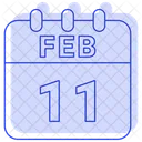 11 February 11 Date February 11 Icon