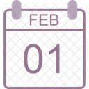 February Calendar Date Icon