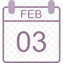 February Calendar Date Icon