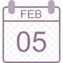 February Calendar Date Icon