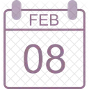 February Calendar Date Icon