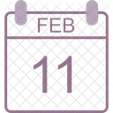 February Calendar Date Icon