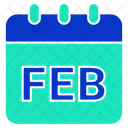 February Winter Month Icon