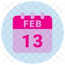 13 February 13 Date February 13 Icon