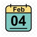 February Calendar Date Icon
