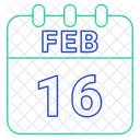 2 月 16 日、 16 日、 2 月 16 日 アイコン