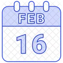 16 February 16 Date February 16 Icon