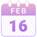 16 February 16 Date February 16 Icon