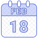 18 February 18 Date February 18 Icon