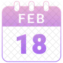 18 February 18 Date February 18 Icon