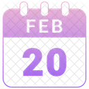 20 February 20 Date February 20 Icon