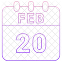 20 February 20 Date February 20 Icon