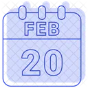 20 February 20 Date February 20 Icon