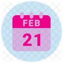 21 February 21 Date February 21 Icon