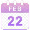 22 February 22 Date February 22 Icon