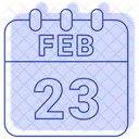 23 February 23 Date February 23 Icon