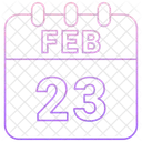 23 February 23 Date February 23 Icon