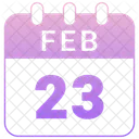 23 February 23 Date February 23 Icon