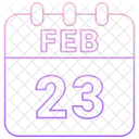 23 February 23 Date February 23 Icon