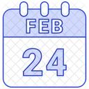 24 February 24 Date February 24 Icon