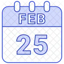 25 February 25 Date February 25 Icon