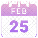 25 February 25 Date February 25 Icon