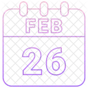 26 February 26 Date February 26 Icon