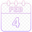 4 February 4 Date February 4 Icon