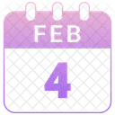 4 February 4 Date February 4 Icon