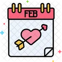 February Love Calendar Icon