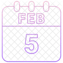 5 February 5 Date February 5 Icon