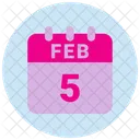 5 February 5 Date February 5 Icon