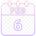 6 February 6 Date February 6 Icon