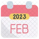 February 2023 Calendar Symbol