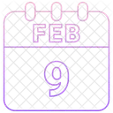 9 February 9 Date February 9 Icon