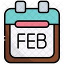 February Time Minute Icon