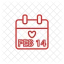 February Calendar Date Icon