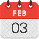 February Calendar Days Time And Date Icon