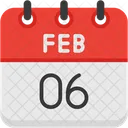 February Calendar Days Time And Date Icon