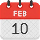 February Calendar Days Time And Date Icon