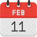 February Calendar Days Time And Date Icon