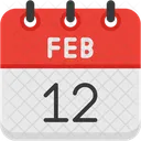 February Calendar Days Time And Date Icon