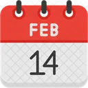 February Calendar Days Time And Date Icon