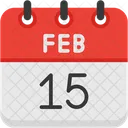 February Calendar Days Time And Date Icon