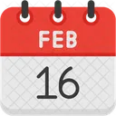 February Calendar Days Time And Date Icon