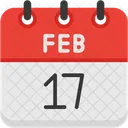 February Calendar Days Time And Date Icon