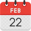 February Calendar Days Time And Date Icon