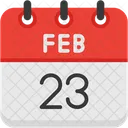 February Calendar Days Time And Date Icon